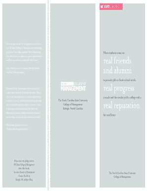 NC State College of Management Donation Pledge Card