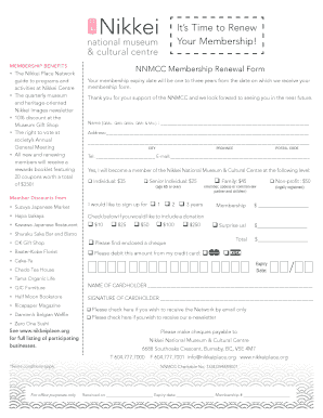 NNMCC Membership Renewal Form