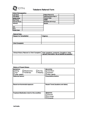 Telederm Referral Form