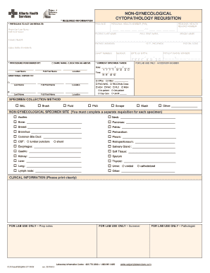 Non-Gynecological Cytopathology Requisition Form