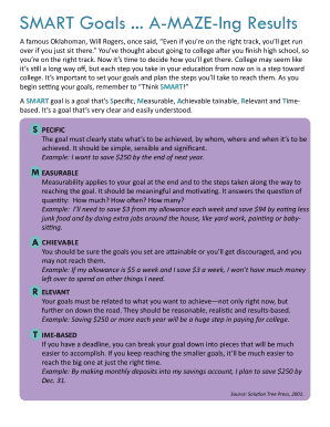 SMART Goals Worksheet