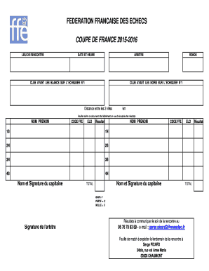 Feuille de match