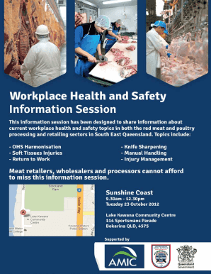 Workplace Health and Safety Information Session Registration Form