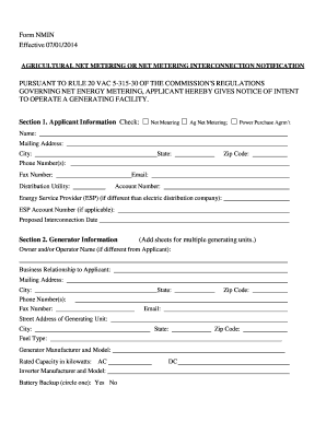 Agricultural Net Metering Interconnection Notification