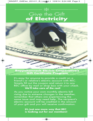 REC Gift of Electricity Certificate