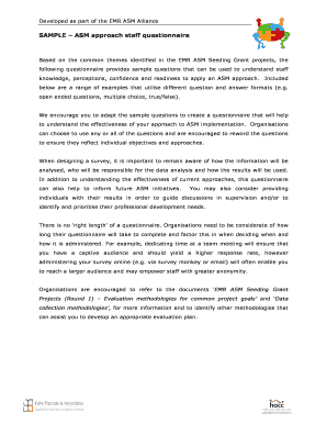 ASM Approach Staff Questionnaire
