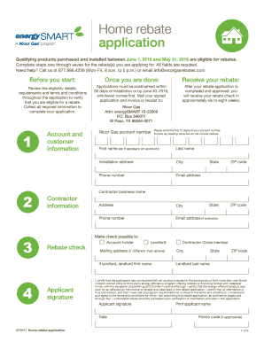 Nicor Gas Home Rebate Application