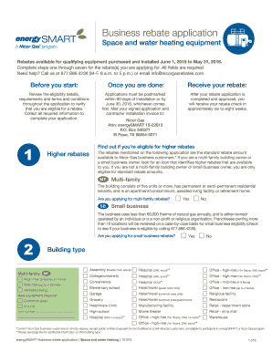 Nicor Gas Business Rebate Application