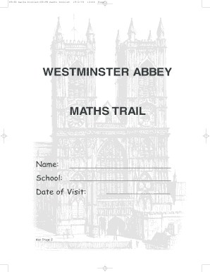 Westminster Abbey Maths Trail Booklet