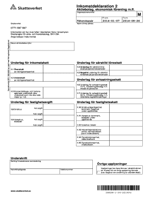 Swedish Corporate Income Tax Return