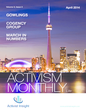 Activism Monthly Magazine Subscription Form