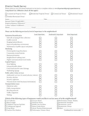 Long Island City Affiliation Survey