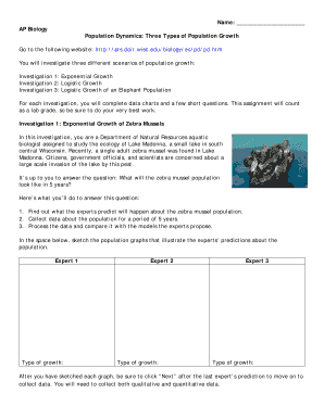 AP Biology Population Dynamics Lab