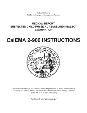 California Child Physical Abuse and Neglect Examination Form