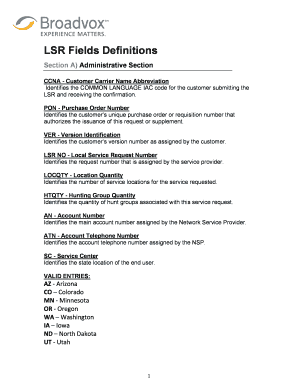 Local Service Request Form