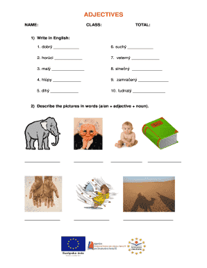 Adjectives Worksheet