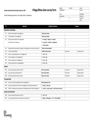 Annual Assessment of Learning Outcomes Survey Form
