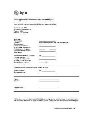 Overstappen van een andere aanbieder naar KPN Prepaid