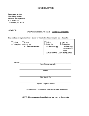 Florida Profit Corporation Articles of Incorporation
