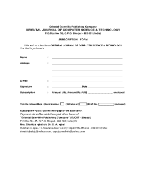 ORIENTAL JOURNAL OF COMPUTER SCIENCE TECHNOLOGY - computerscijournal