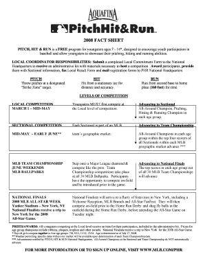 Pitch Hit Run Local Commitment Form