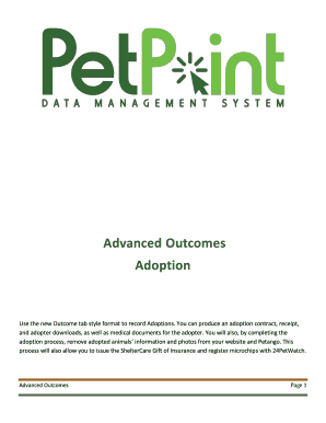 Pet Adoption Contract and Receipt Template