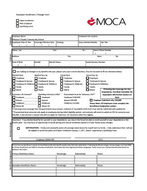 Employee Enrollment Change Form