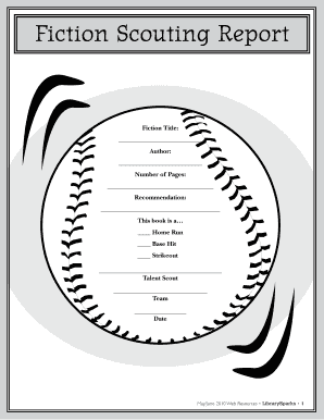Fiction and Nonfiction Scouting Report and Book Trading Cards