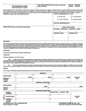 US Federal Performance Bond
