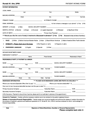 Patient Intake Form
