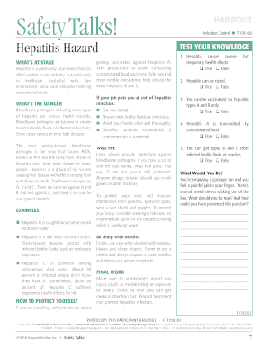 Infection Control Hepatitis Safety Talk