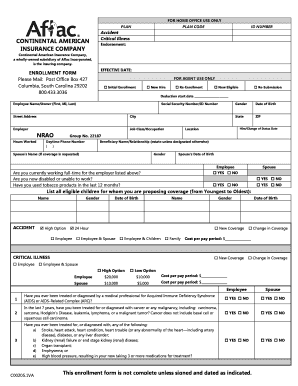 Continental American Insurance Enrollment Form