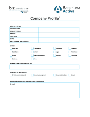 Company Profile Form