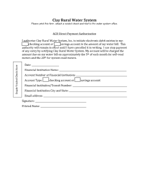 Afi debit - direct pay authorization form