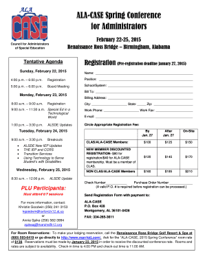 Wmu 89a - ALA-CASESpring2015registration - ala-case