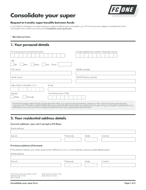 Superannuation Transfer Form