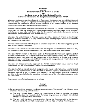 Croatia US FATCA Agreement