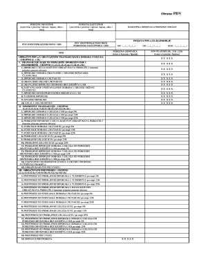 Croatian VAT Return Form