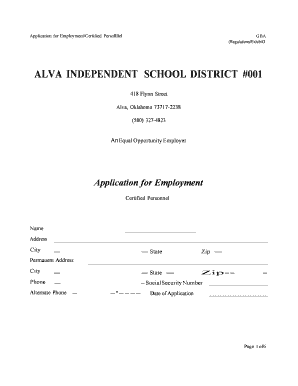 Application for Certified Personnel Employment