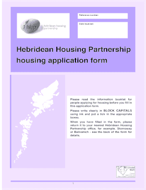 Hebridean Housing Partnership Housing Application Form