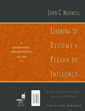 Becoming a Person of Influence Workbook
