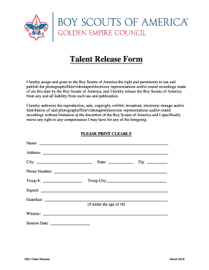 Talent Release Form