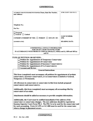 California Conservatorship Petition Form