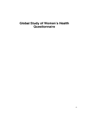 Women's Health Questionnaire