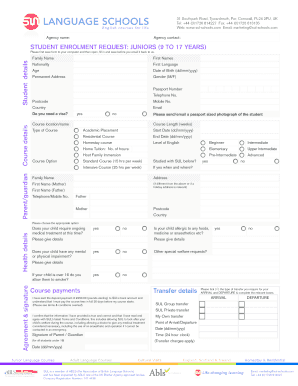 Student Enrolment Request Form