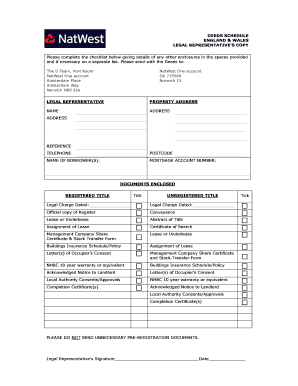 NatWest Mortgage Deed Submission Form