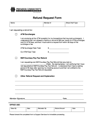 Refund Request Form