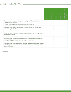 Healthy Farm Scan Workplace Assessment