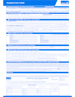 Bharti AXA Mutual Fund Transaction Form