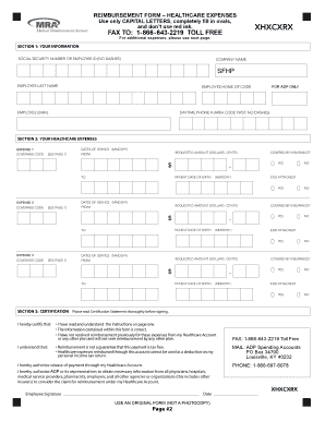 Healthcare Reimbursement Form